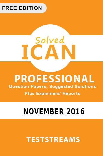 FREE ICAN PROFESSIONAL EXAM PAST QUESTIONS NOV 2016 DIET- PDF Download