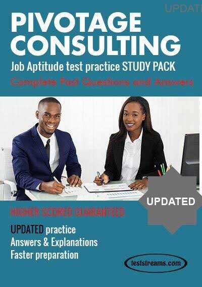 Pivotage Consulting Recruitment - Complete Past Questions & Answers