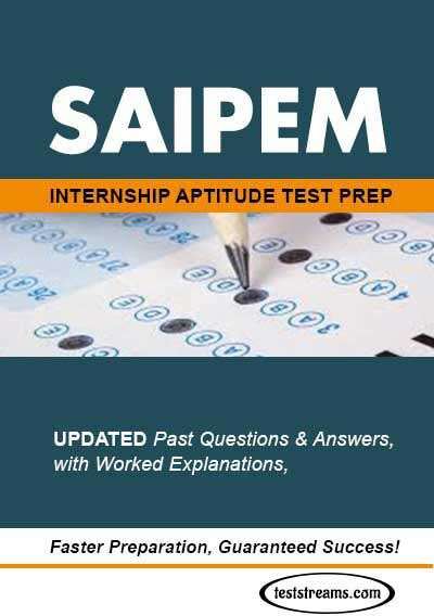 Saipem Internship Test Past Questions and Answer