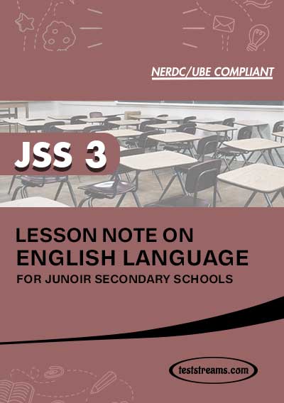 Lesson Note on ENGLISH for JSS3 MS-WORD- PDF Download