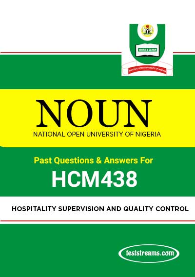 HCM438 – Hospitality Supervision and Quality Control (October-2019)- PDF Download