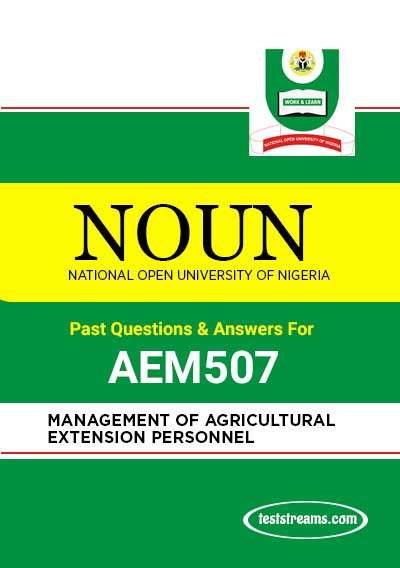 AEM507 – Management of Agricultural Extension Personnel (october-2019)- PDF Download