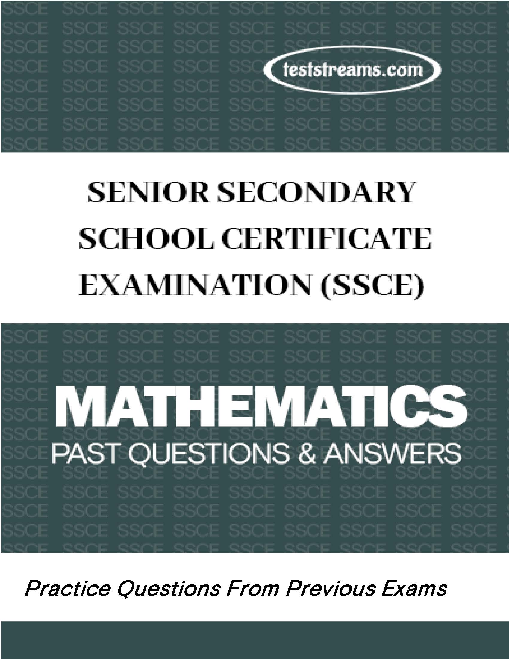 SSCE Mathematics Practice Questions and Answers MS-WORD/PDF Download