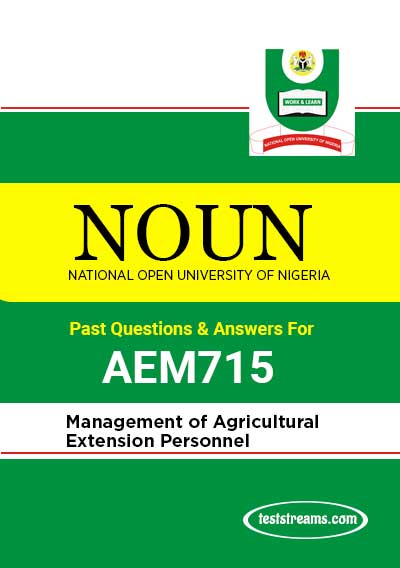 AEM715 – Management of Agricultural Extension Personnel (october-2019)- PDF Download
