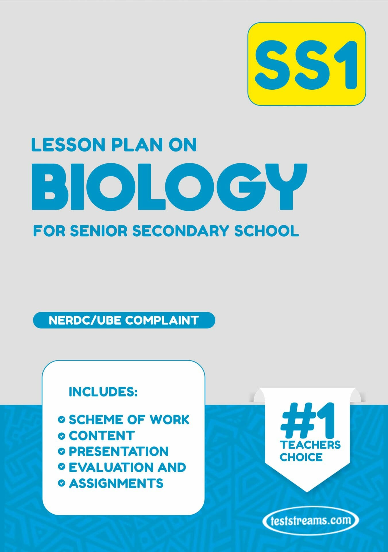LESSON PLAN ON SS1 BIOLOGY MS-WORD- PDF Download