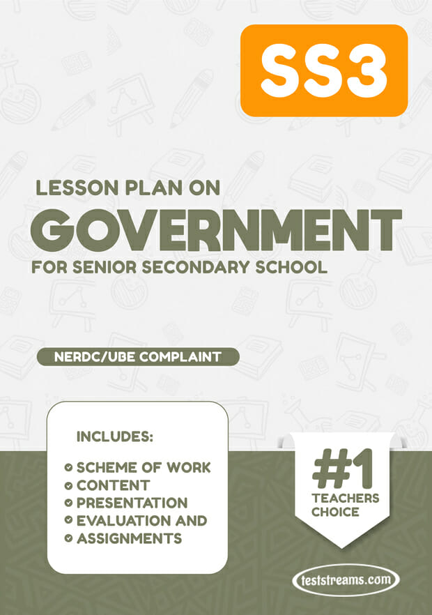 LESSON PLAN ON SS3 GOVERNMENT MS-WORD- PDF Download