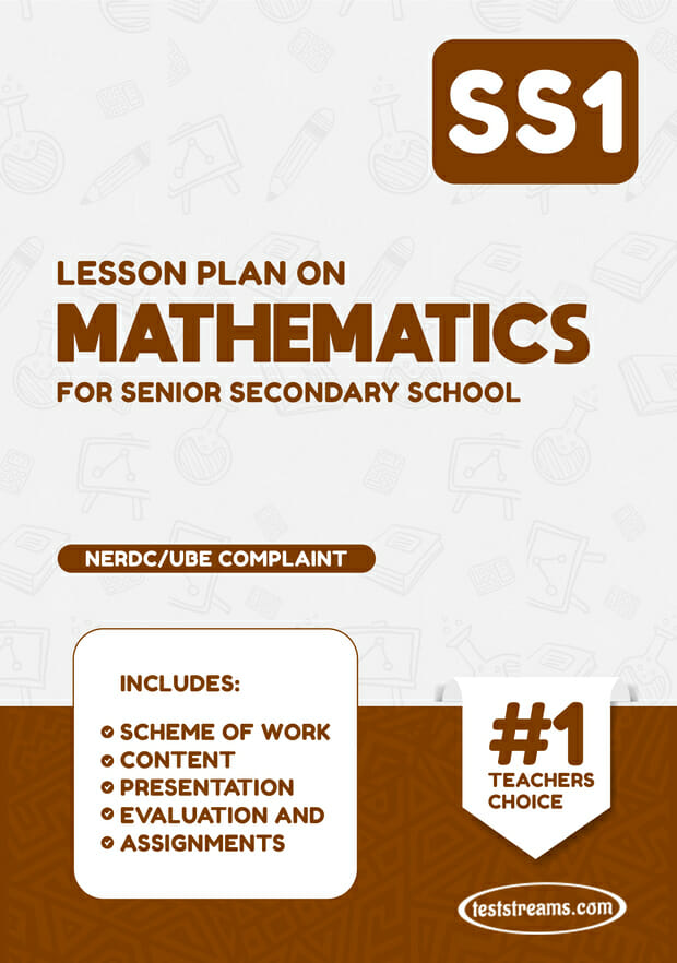LESSON PLAN ON SS1 MATHEMATICS MS-WORD- PDF Download