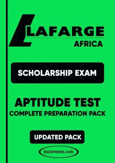 Lafarge Africa Scholarship Exam Past Questions and Answers
